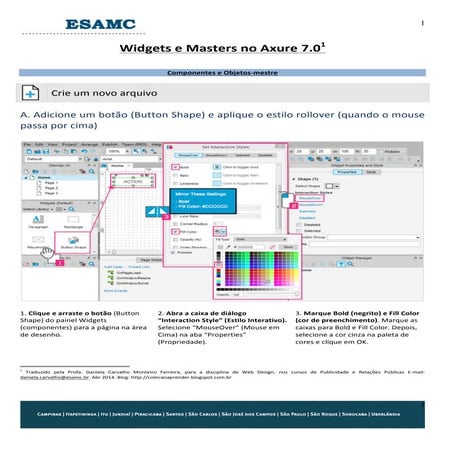 Widgets e Masters no Axure 7.0