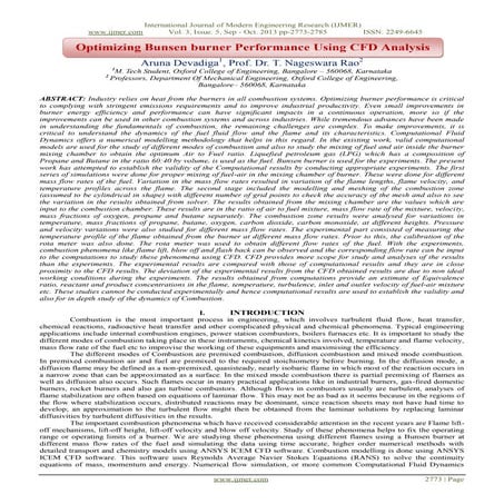 Optimizing Bunsen burner Performance Using CFD Analysis