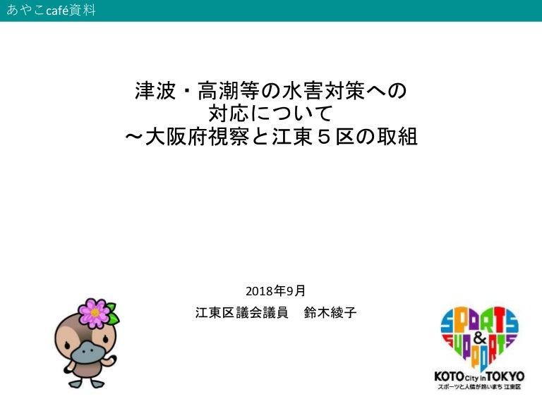 江東区の水害対策 第回あやこcafe