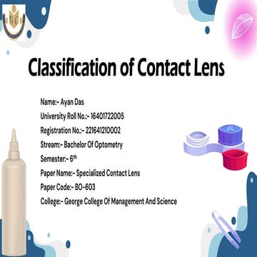 Special type of contact lens | PPTX