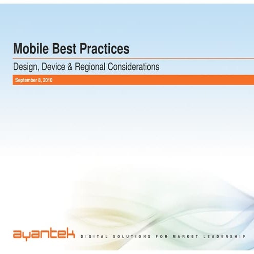 Mobile site design best practices