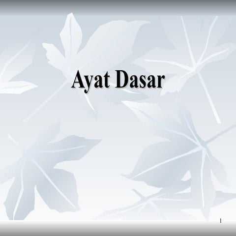 Ayat Dasar