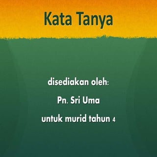 Kata Tanya/ Ayat Tanya