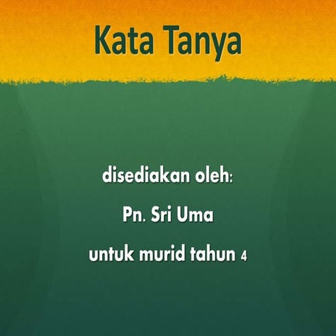 Kata Tanya/ Ayat Tanya | PPTX