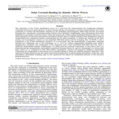 Solar Coronal Heating by Kinetic Alfvén Waves | PDF