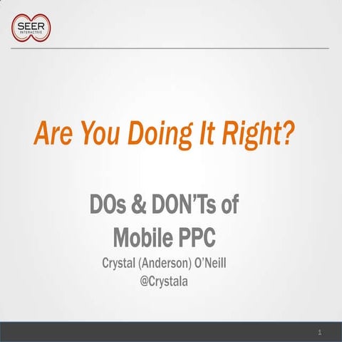 Dos and don'ts of mobile ppc