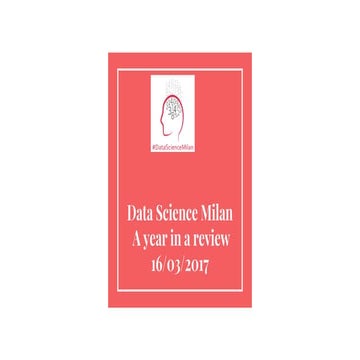 Data Science Milan: A year in a review of our community