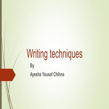 writing techniques