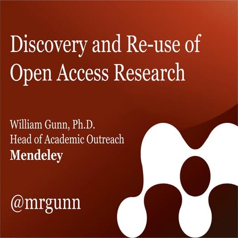 NISO webinar: Discovery and Reuse of Open Access Research
