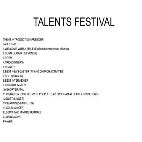 Emcee Script | PDF