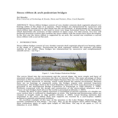 4 stress ribbon & arch pedestrian bridges