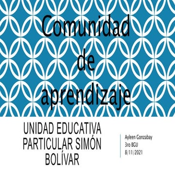 Comunidad de aprendizaje | PPTX