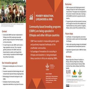 Community-based breeding programs (CBBPs) are being upscaled in Ethiopia and ...