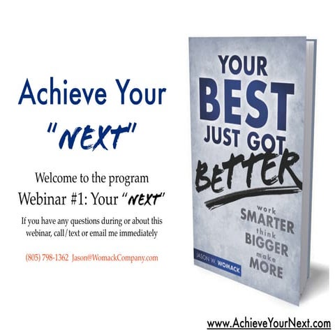 AYN Webinar Week1 [Achieve Your Next coaching program]