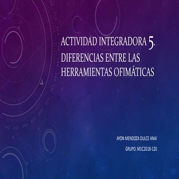 Diferencias entre las herramientas ofimáticas. 