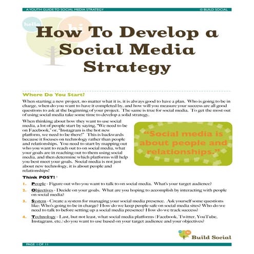 A Youth Guide to Social Media Strategy