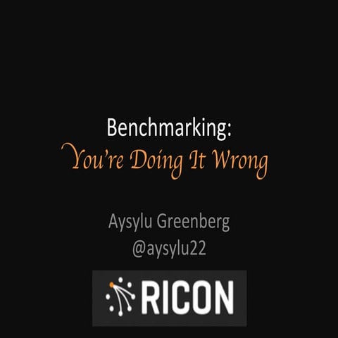 Benchmarking (RICON 2014)