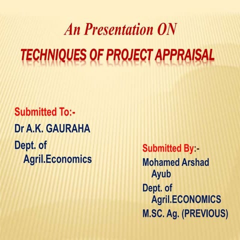 project appraisal 