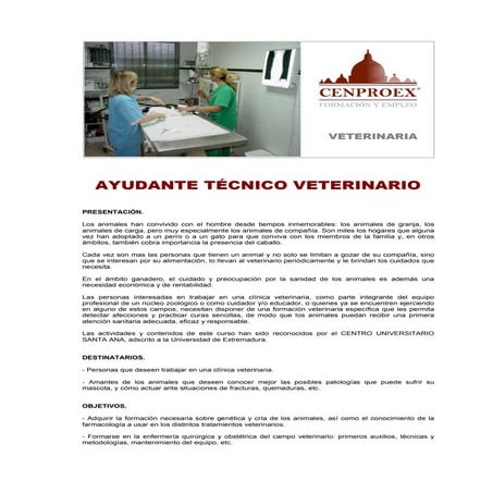 Ayudante Técnico Veterinario | PDF