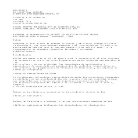 Ayudas al sector hotelero