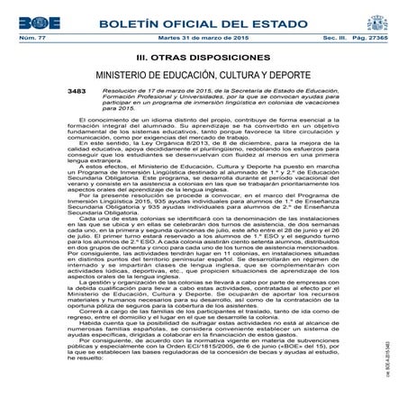 Convocatoria de ayudas para colonias en vacaciones