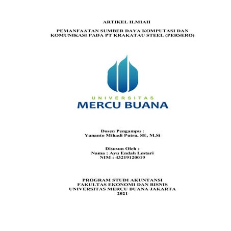 Sumber Daya Sistem Informasi Untuk Persaingan Keunggulan Pada PT ...