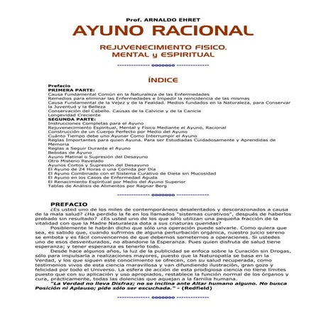Ayuno racional arnold ehret