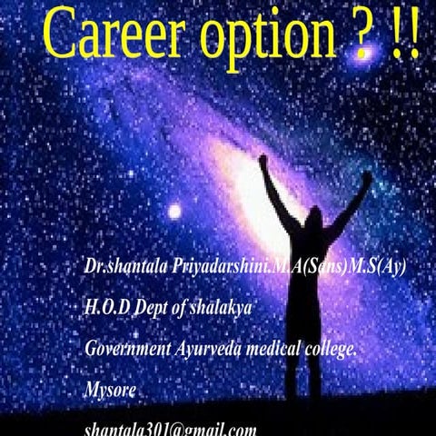 Ayurveda as a career choice