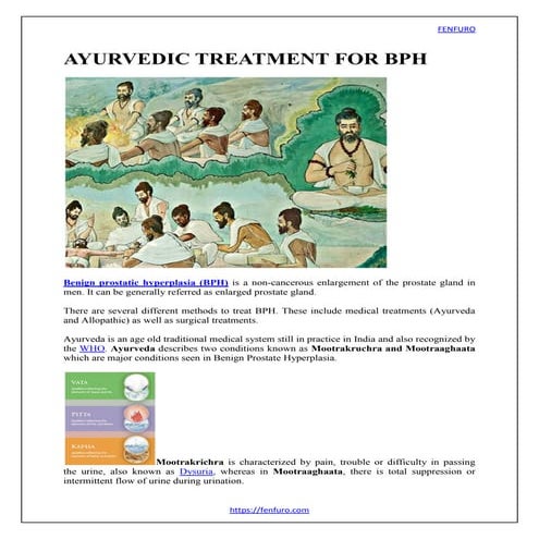 Ayurvedic treatment for bph