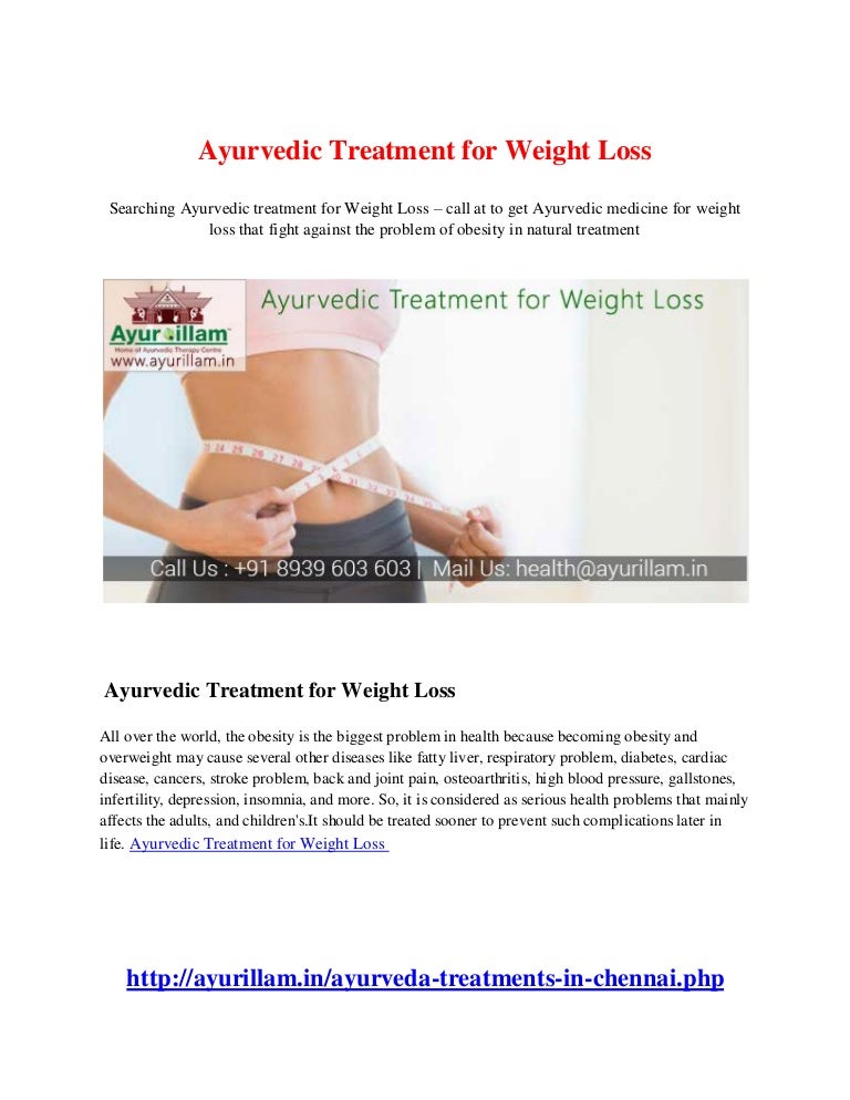 Ayurvedic treatment for weight loss