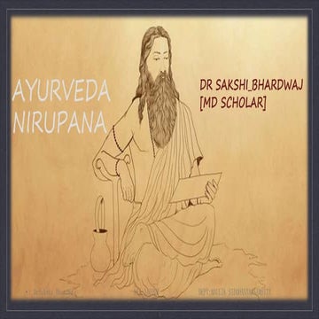 ayurved nirupan as per NCISM syllabus 