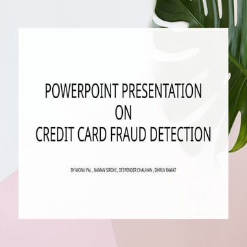 credit card fraud detection using machine learning.pptx