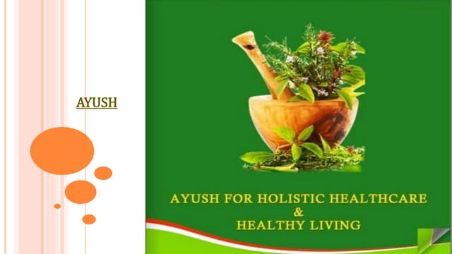 AYUSH is a governmental department in India dedicated to promoting and regulating traditional systems of medicine, including Ayurveda, Yoga and Naturopathy, Unani, Siddha, and Homeopathy, for healthcare delivery and wellness promotion.