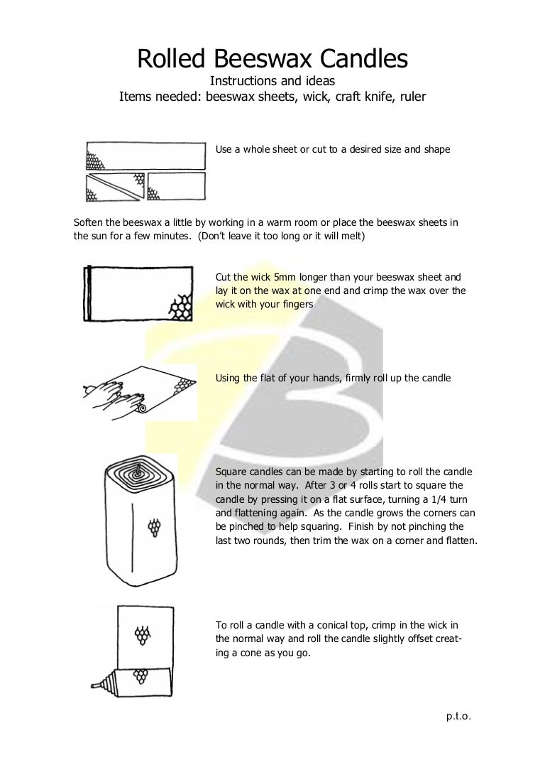Making Rolled Beeswax Candles Instructions & Ideas A Guidebook to…