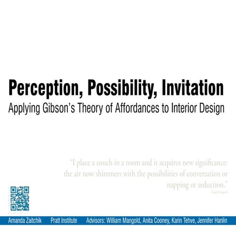 AZaitchik_EDRA_Applying Gibson's Affordance Theory