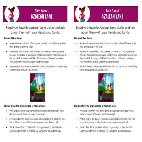 Azaleah Lane Discussion Questions