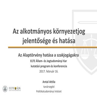 Az alkotmányos környezetjog jelentő...