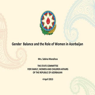 Gender balance and the role of wome...
