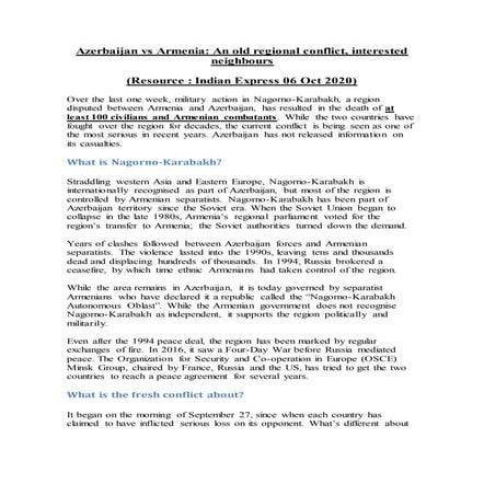 Azerbaijan vs Armenia PDF