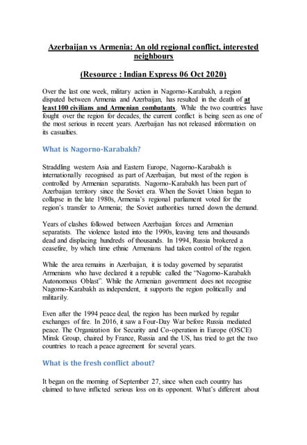 Azerbaijan vs Armenia PDF