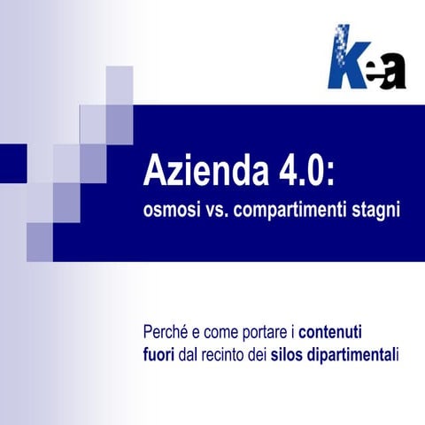 Industria 4.0 e gestione dei contenuti