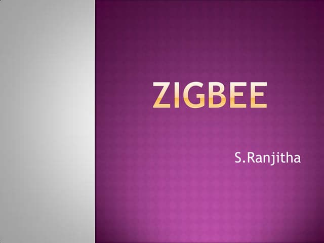 zigbee full ppt