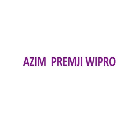 Azim premji wipro