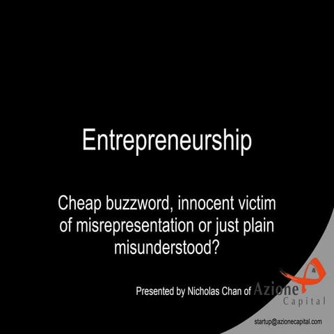 Azione Capital - UTM Skudai AIESEC - Entrepreneurship In Malaysia Talk