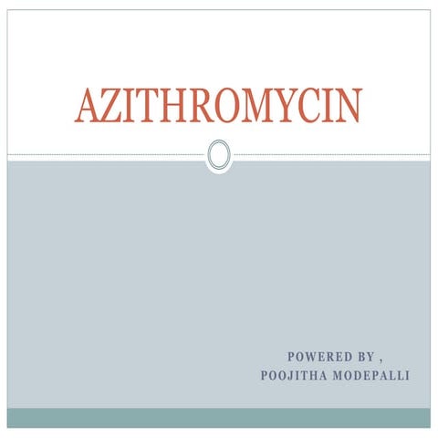 Azithromycin | PPTX