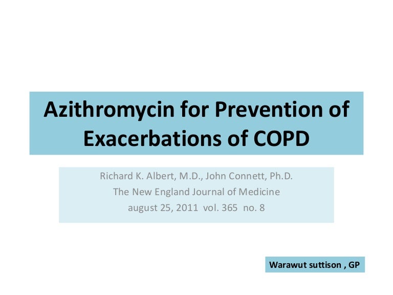 Azithromycin for prevention of exacerbations of copd
