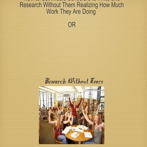 Research Without Tears