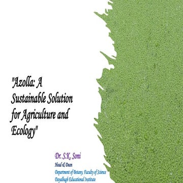 Azolla production | PPTX