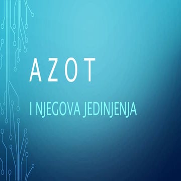Azot i njegova jedinjenja