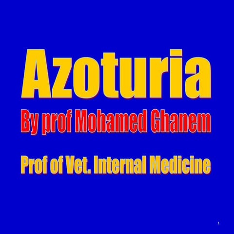 Azoturia- Paralytic myoglobinuria- 
